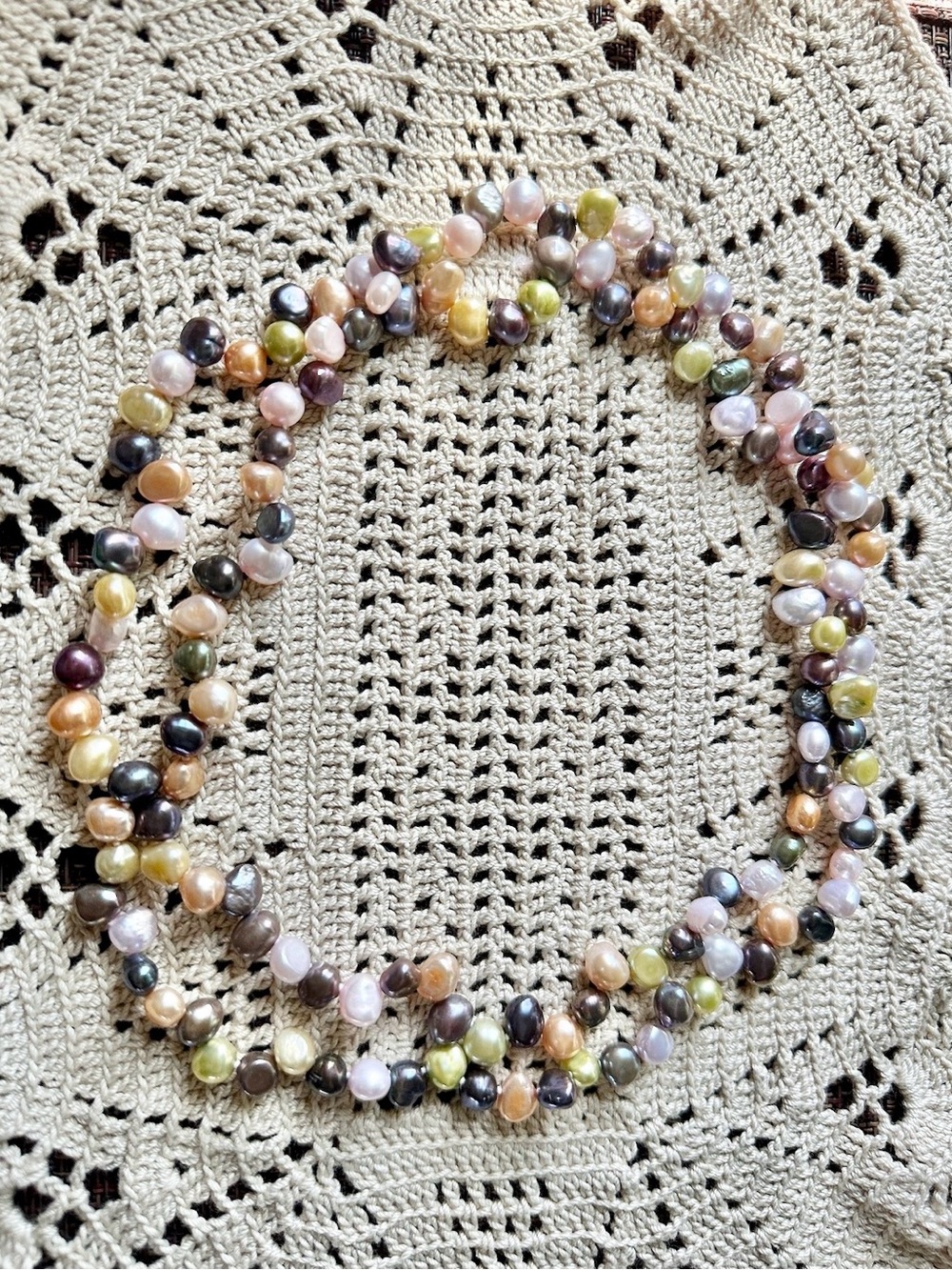 Multicolor Freshwater Pearl Necklace - Elegant Women’s Jewelry